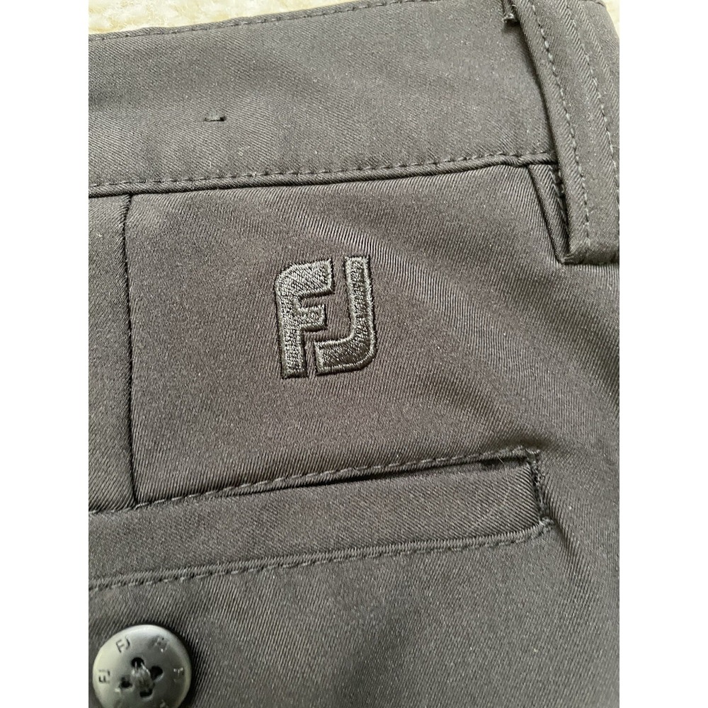 FootJoy Men Performance Golf Pants Black Flat Front 38x32 Stretch Slacks - Picture 6 of 16